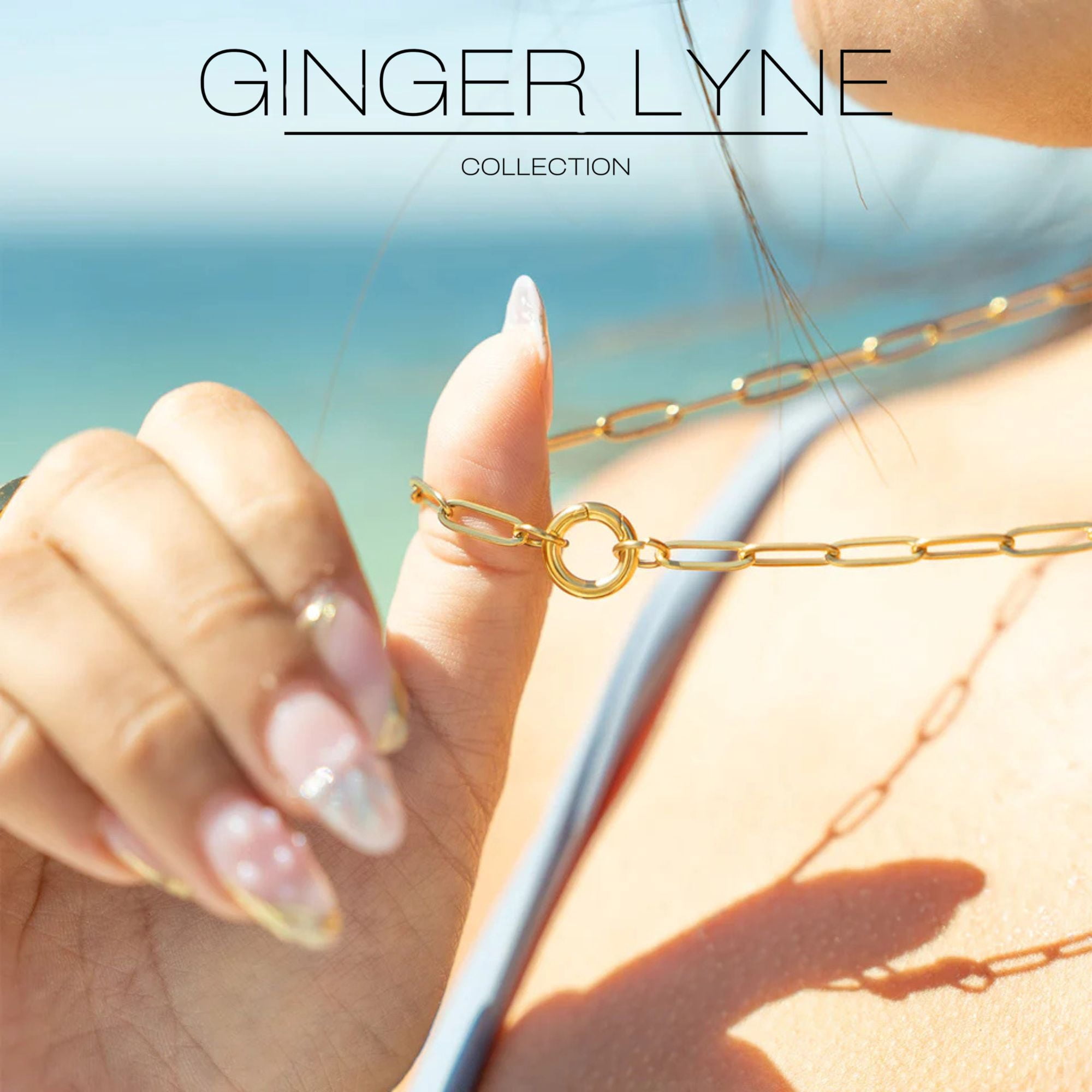 Carabiner Charm Necklace for Women Paperclip Chain Round Carabiner Holder Stainless Steel by Ginger Lyne