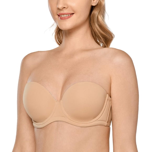 Sostén DELMIRA Strapless con Aros Contorno Multiusos 36C Taupe