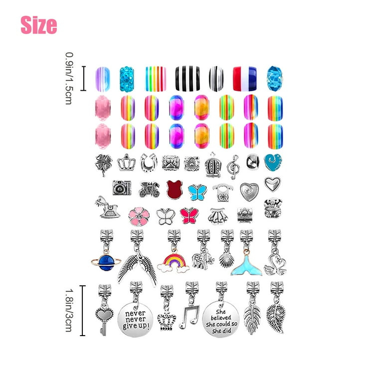 71PCS Charm Bracelet Making Kit Jewelry Making Unicorn Gifts for