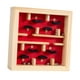 thumbnail image 2 of Juego de mesa de laberinto de madera, tablero de actividades, juguete artesanal, rompecabezas, juego de lógica Rojo, 2 of 9