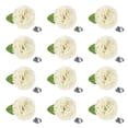 thumbnail image 1 of Paquete de 12 pines de solapa para hombres, broches de flores hechos a mano de 2.56" para trajes de hombres, boutonnieres formales para caballeros/boda/novio/esmoquin/corsage/accesorios [Blanco], 1 of 1