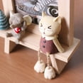 thumbnail image 3 of Home Cat Hanging Feet Solid Wood Frame Wood Grain Creative Kids Picture Set Up Photography Atelier, 3 of 9