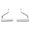 silver pair, variant on Back Training Cable Handle, Single Pull Attachment, L Shaped Structure, Secure Texture, Fitness Equipment Connector