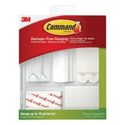 3M 17213ES Picture Hanging Kit, Assorted - White, Clear