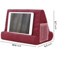 thumbnail image 4 of Support de Coussin Doux pour Tablette ipads Multi-Angle Support de Coussin pour Téléphone Tablette Support de Coussin avec Poche pour Liseuses, Téléphone Intelligent, Livres, Magazines (Rouge) Rouge, 4 of 7