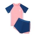 thumbnail image 4 of Girl's Two-Piece Short Sleeve Swimsuits UPF50+ Rash Guard Kids Boys Girls Quick Dry Bathing Suit, 4 of 7