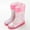 Light Pink1*, variant on Children Girls Rain Boots Winter Plush Warm Comfortable Rubber Booties Outdoor Play Snow Boots -Resistant Fun Vibrant Shoes