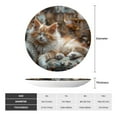 thumbnail image 2 of Yiaed Serene Kitten Kingdom Print Bone China Decorative Plate Ceramic Dinner Plates Art Crafts with Display Stand-7in, 2 of 6