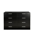 thumbnail image 5 of Tcbosik 47.2" Double Dresser with 8 Storage Drawers, Chest of Drawers for Bedroom, Living Room, Black, 5 of 9