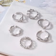 thumbnail image 3 of 12-pack Toe Rings Adjustable Size - Silver silver, 3 of 5