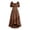 Coffee#renaissance costume women peasant dress, variant on SZJXBUY Women's Renaissance Dress Vintage Lace Up Front Cottagecore Corset Dress Casual Short Sleeve Medieval Ruffle Maxi Dress with Pockets Black,S