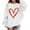 White, variant on GiLiling Girls Preppy Heart Sweatshirt, Cute Oversized Pullover, Kids Valentine's Day Graphic Crewneck Athletic Sweater with Pocket (White, 9-10 Years)