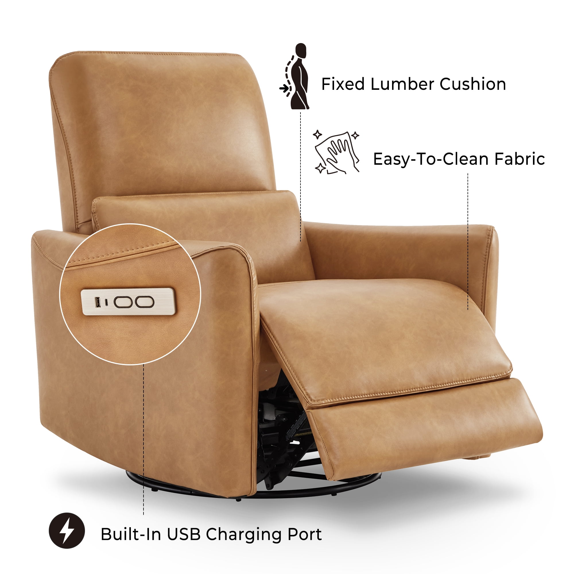 Alora Power Glider Recliner with Lumbar Support