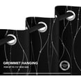 thumbnail image 1 of Grommet Room Blackout Curtain With Wavy Line Print For Bedroom Living Room, 1 of 5