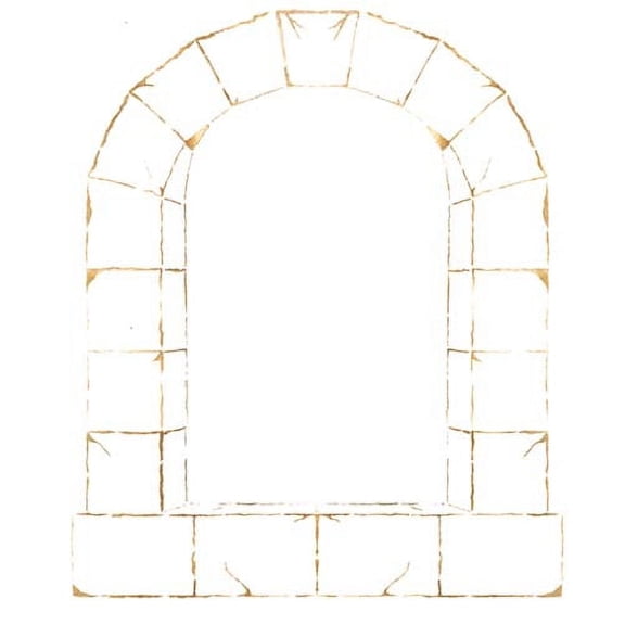 Stone Window Wall Stencil SKU #3157 by Designer Stencils
