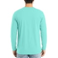 thumbnail image 4 of Mens Long Sleeve Shirts Crewneck T Shirts Fall Tops Casual Basic Tees Clothes Turquoise S, 4 of 6