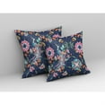 thumbnail image 2 of Amrita Sen Everest Peacock Broadcloth Indoor Outdoor Pillow, Zippered, BluePink, 2 of 5