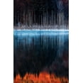 thumbnail image 2 of Mirica, Dan 23x32 Gold Ornate Wood Framed with Double Matting Museum Art Print Titled - Cuejdel Lake, 2 of 4