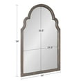 thumbnail image 6 of Kate and Laurel Hogan Farmhouse Arched Wall Mirror, 24 x 36, Gray, Rustic Moroccan Mirror for Wall, 6 of 8