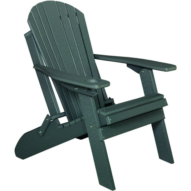 Poly Lumber Folding Adirondack Chair, Adirondack Plastic Chairs With Cup Holders