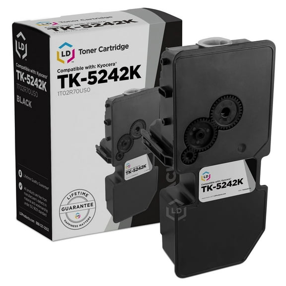 LD Compatible Toner Cartridge Replacement for Kyocera TK-5242K 1T02R70US0 (Black)