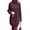 (Type 24)Wine, variant on Otvok Womens Loose Knit Pullover Dress, Turtleneck Long Raglan Sleeve Gown, Ribbed Cuffs Warm Winter Sweater Dress