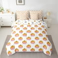 thumbnail image 2 of Manfei Cute Pumpkin Plaid Bedding Comforter Set 7 Pieces, Girls Pink Bow Queen Bedding Sets, Happy Halloween Theme Queen Sheet Sets, Breathable Home Decor, 2 of 8