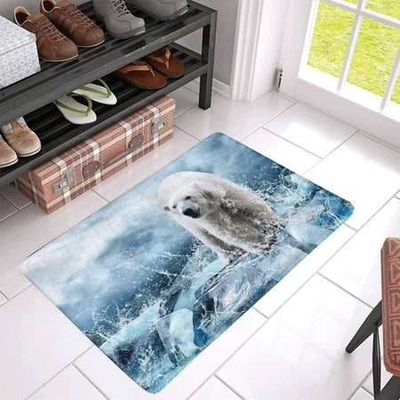 Pop White Polar Bear Hunter On The Ice In Water Drops Indoor