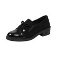 thumbnail image 2 of Willtoo Women's Retro Bowknot Loafers Breathable Slip-On Platform Loafers Chunky Heel Comfortable Round Toe Shoes Low Heel Dressy Walking Work Shoes, 2 of 5
