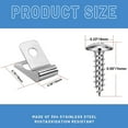 thumbnail image 2 of Topboutique 100 Pcs Fence Wire Clamps,Wire Fence Clips,Stainless Steel Agricultural Fencing Mounting Clips with 100 Pcs Screws for Securing Welded Wire to Wood, Metal Posts in Farms,Gardens,Ranches, 2 of 6