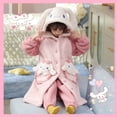 thumbnail image 3 of Pijama de peluche para niña Kawaii Cinnamoroll Kuromi Melody, bata de invierno cálida y gruesa de Sanrioed Anime para el hogar entre padres e hijos, 3 of 5