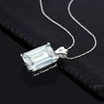 thumbnail image 3 of Gem Stone King 15.83 Ct Sky Blue Simulated Aquamarine White Topaz 925 Sterling Silver Pendant, 3 of 5