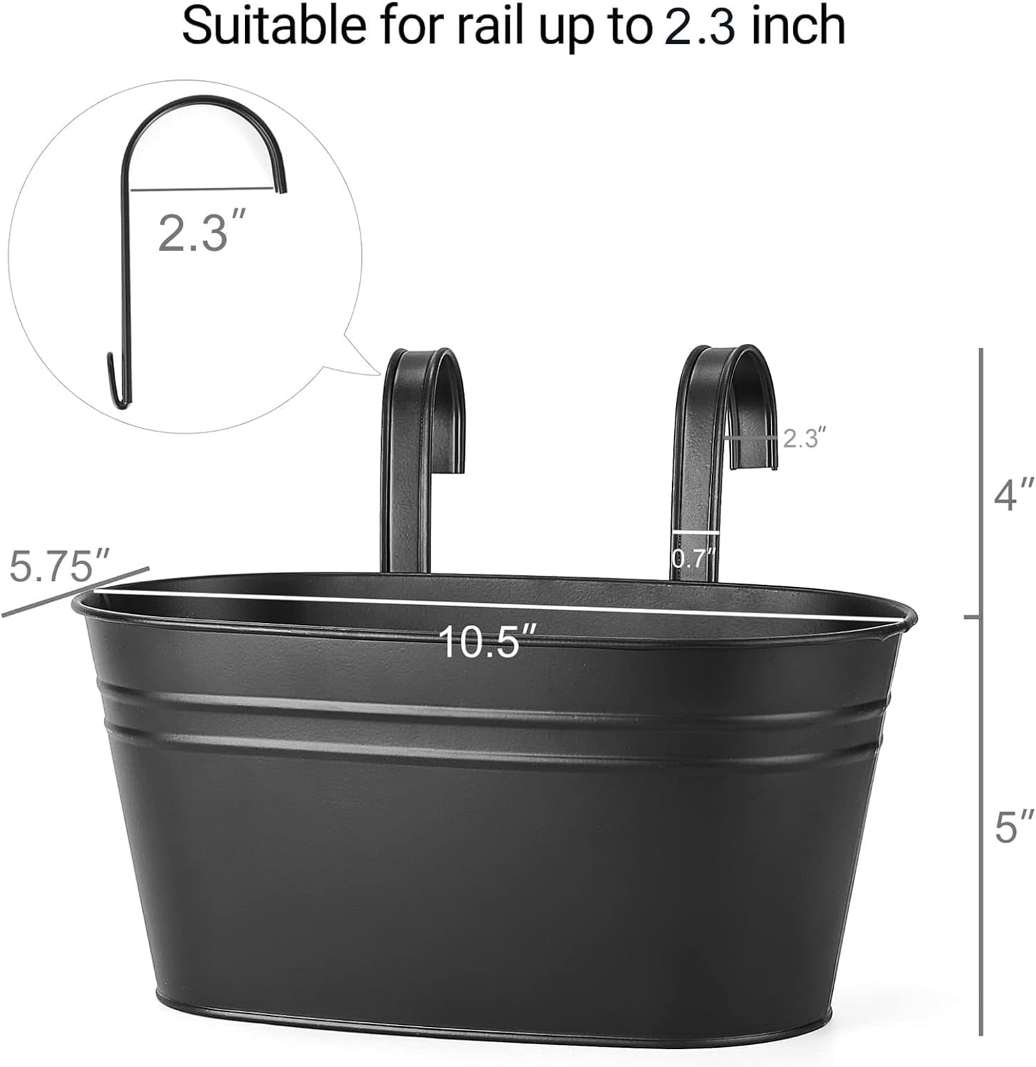 Metal Hanging Flower Pot Indoor Set of 3,Bexikou Metal Iron Hanging Planters for Outdoor Plants,Indoor Outdoor Hanging Plant Pot Decor,Flower Plant Holder with Hooks and Drainage Hole