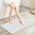 thumbnail image 2 of Bathroom Rugs Chenille Bath Rug Soft Short Plush, Water Absorbent Shower Mat Quick Dry Machine Washable(White,16" x 24"), 2 of 7