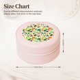 thumbnail image 2 of Yiaed Vegetables2 Print Travel Jewelry Case Bridesmaid Gift Boxes Jewelry Travel Organizer Small Round Jewelry Box Mini Storage-Pink, 2 of 7