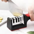 thumbnail image 1 of Knife Sharpener, Work Sharp Knife Sharpener, Revolutionize Your Kitchen with The Multi-functional Handheld Knife Sharpener for Sharpening and Honing Four Different Types of Blades(Black, 2.2*8.7in), 1 of 6