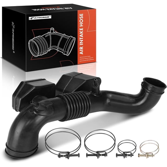 A-Premium Engine Air Clean Intake Tube Hose W/Clamps Compatible with Kia Sorento 2011-2013 & Hyundai Santa Fe 2010-2012, 2.4L