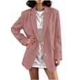 thumbnail image 5 of Homenesgenics Jackets for Women 2026 Long-Sleeve Lapel Minimalist Blazer for Spring/Fall Pink S, 5 of 5