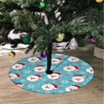 thumbnail image 2 of FMSHPON Christmas Santa Claus Candy Cane Xmas Christmas Tree Skirt Stand Mat for Holiday Party Decoration Indoor Outdoor 48 inches, 2 of 3