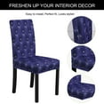 thumbnail image 5 of Unique Bargains Stretch Polyester Washable Dining Chair Covers Slipcovers Blue 4 Pcs, 5 of 7