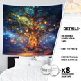thumbnail image 3 of Enchanting Tree of Life Tapestry, Illuminated Lanterns Nature Wall Hanging, Magical Bohemian Decor for Bedroom, Living Room, Dorm, Celebration 40x60 Inch, 3 of 6