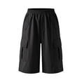 thumbnail image 4 of EnJoCho Girls' Cargo Shorts Wide Leg Elastic Waist Pants Summer Hiking Baggy Trendy Outfits with Pockets Kids Vacation Drawstring Shorts 4-15y, 4 of 6