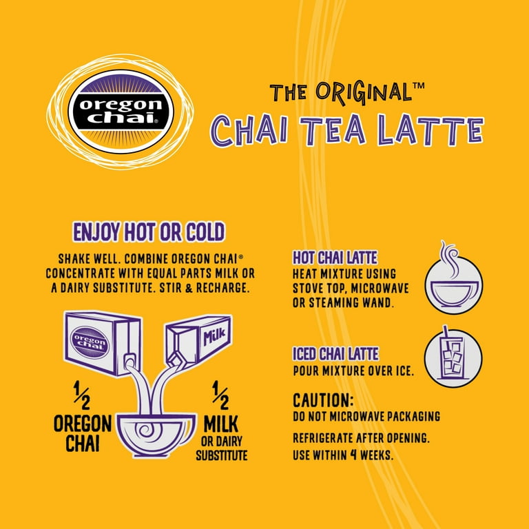 Oregon Chai Original Chai Tea Concentrate, 32 fl oz, Pack of 6 photo 2