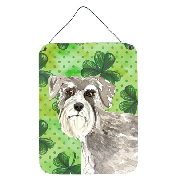 Shamrocks Schnauzer 1 Wall or Door Hanging Prints