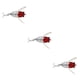 thumbnail image 4 of Yuarrent Cebo falso superficie señuelo herramientas de pesca artificiales buen ocultamiento rojo Type1 NO1, 4 of 6