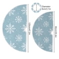 thumbnail image 5 of Yayeee Christmas Tree Skirt 35 inches for Xmas Tree Holiday Party Decoration, Gray Snowflake, 5 of 6