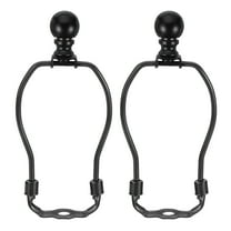 5.5 Inch Lamp Harp Kit with Finial, 2 Set Detachable Shade Bracket Holder, DIY Lighting Accessories for Table Floor Lamps, Black
