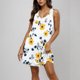 thumbnail image 2 of Vestido Corto de Verano Casual de Moda Impreso Cuello Redondo Bolsillo sin Mangas de las Mujeres, Vestido Casual para Diario, 2 of 9