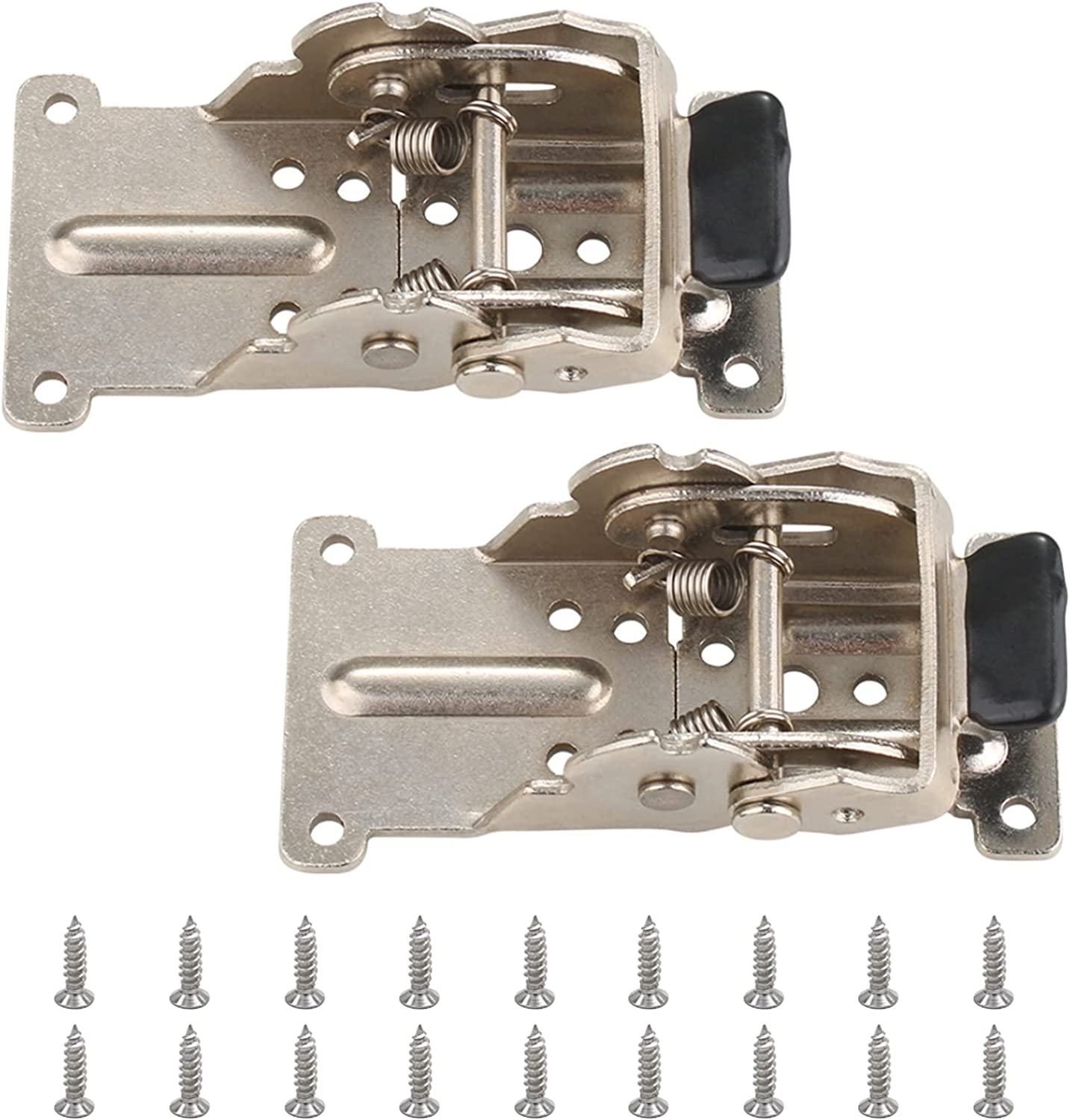 SelfLocking Folding Hinge, 2 Pcs Silver Stainless Steel Folding