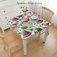thumbnail image 2 of BANET Summer Square Tablecloth Pink Animal Fruit White Table Cover Washable Polyester Table Cloth for Buffet Party Dinner Picnic White, 2 of 7